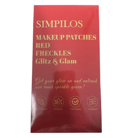 Red Faux Freckle Tattoo Stickers Temporary Natural-Look Freckles Makeup Patches - Picture 1 of 4